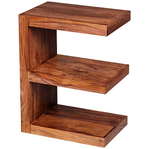 WOHNLING Beistelltisch rechteckig Massivholz sheesham 45,0 x 30,0 x 60,0 cm, 1 St.