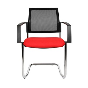 Topstar Besucherstühle BtoB 20 BB490A G210 rot, schwarz Stoff, 2 St.