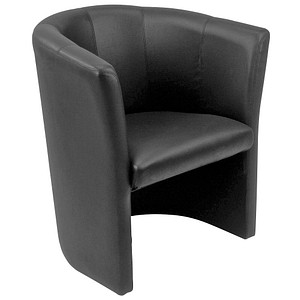 Nowy Styl Besuchersessel Club schwarz beige Leder 70,0 x 63,0 x 77,0 cm, 1 St.