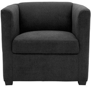 DOMO Collection Sessel BOB dunkelgrau schwarz Stoff 72,0 cm 75,0 cm, 1 St.