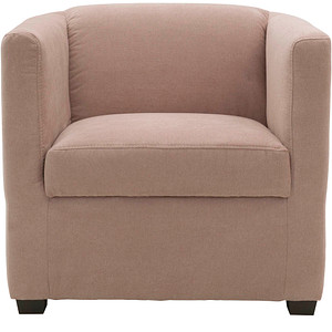 DOMO Collection Sessel BOB rosa schwarz Stoff 72,0 cm 75,0 cm, 1 St.