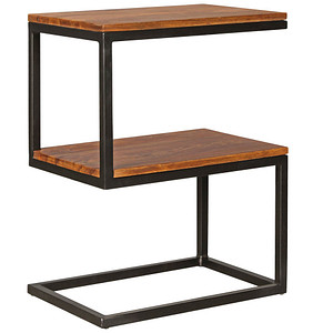 WOHNLING Beistelltisch rechteckig Massivholz sheesham 45,0 x 30,0 x 60,0 cm, 1 St.
