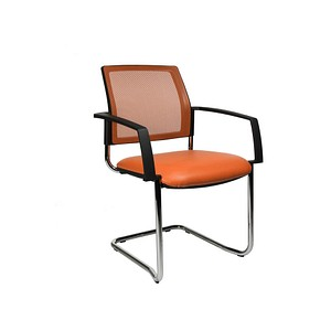 Topstar Besucherstühle BtoB 20 BB490A S14 orange Stoff, 2 St.