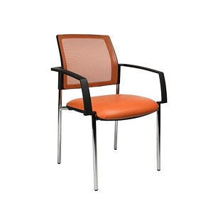 Topstar Besucherstühle BtoB 10 BB290A S14 orange Stoff, 2 St.