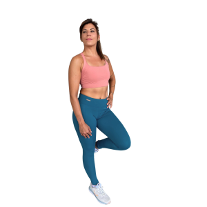 Leggings Damen Les Poulettes Fitness vert canard