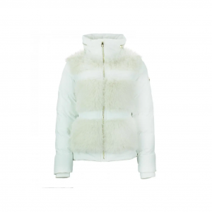 Pelzjacke mit integrierter Kapuze Damen Peak Mountain