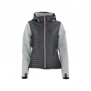Fleece mit gesteppten Einsätzen und Kapuze, Damen Peak Mountain
