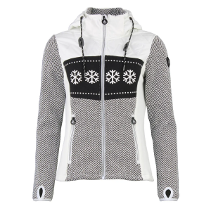 Zipper Hoodie aus zwei Materialien für Damen Peak Mountain