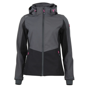 Damen Mesh-gefütterte Kapuzenjacke mit Reißverschluss Peak Mountain Softshell