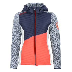 Fleece-Jacke mit abnehmbarem Kapuze und gesteppten Einsätzen für Damen Peak Mountain Amir