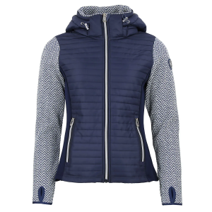 Fleece-Jacke mit abnehmbarem Kapuze und gesteppten Einsätzen für Damen Peak Mountain Andomo