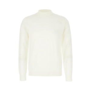 Maison Margiela Lupetto Donna in Lana Avorio mit vier Hexen