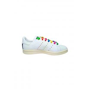 Schuhe fur Damen Adidas Stella Mccarteney Stan Smit eco-leather Turnschuhe mit farbigen Spitzen und Spray-Effekt-Logo