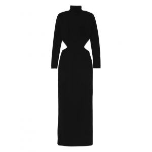 Solace London - Elegantes schwarzes Kleid mit seitlichen Offnungen