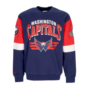 Herren-Sweatshirt mit Rundhalsausschnitt NHL All Over Crew 3.0 Wascap Original Teamfarben