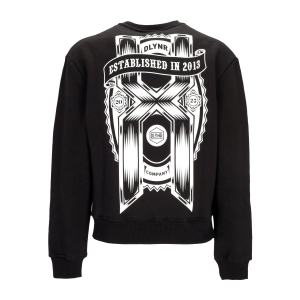 Herren-Sweatshirt mit Rundhalsausschnitt, 10 Jahre, Rundhalsausschnitt, Schwarz