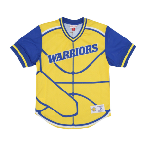 Herren NBA Jumbotron 3.0 Mesh-Trikot mit V-Ausschnitt Golwar Multi/WeiB