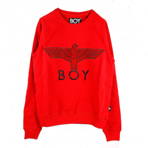 Herren-Sweatshirt mit Rundhalsausschnitt und Adler-Applikation
