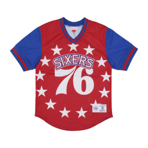 NBA Jumbotron 3.0 Mesh-Trikot mit V-Ausschnitt fur Herren Phi76e Multi/WeiB