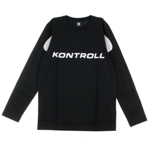Kontroll Tee Herren Langarm T-Shirt L/s Omini Schwarz/Grau Silber