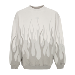 Double Flames Crewneck Lunar Rock Leichtes Herren-Sweatshirt mit Rundhalsausschnitt