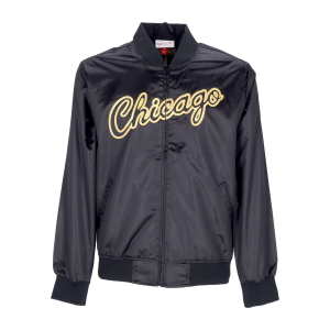 Herren NBA Big Face 4.0 Satinjacke Hardwood Classics Chibul Schwarz/originale Teamfarben