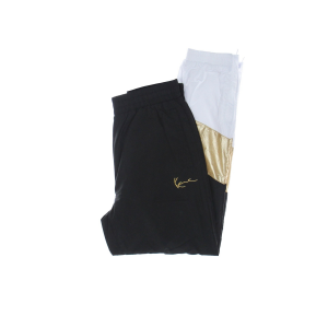 Damen-Trainingshose, kleine Signature-Block-Trainingshose, Schwarz/WeiB