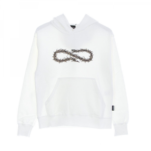 Leichtes Herren-Sweatshirt mit Kapuze Thorn Logo Hoodie Natur