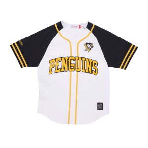 Herren NHL Training Day Trikot mit Knopfleiste vorne, Pitpen, WeiB