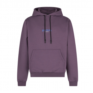 Leichtes Herren-Sweatshirt mit Kapuze und Totenkopf-Print, Lila