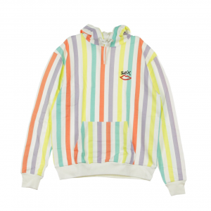 Leichtes Herren-Sweatshirt mit Kapuze Slater Hoody Pastell gestreift