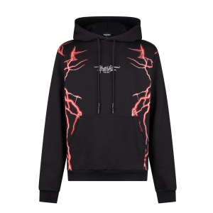 Leichtes Herren-Kapuzenpullover New Lightning Hoodie Schwarz/Rot