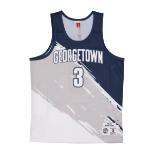 Herren-Basketballtrikot Ncaa Paint Brush Mesh Tank Nr. 3 Allen Iverson Geohoy Multi/WeiB