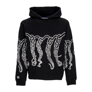 Leichtes Herren-Sweatshirt mit Kapuze und Ketten-Hoodie in Schwarz