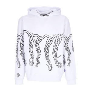 Leichtes Herren-Sweatshirt mit Kapuze und Chain-Hoodie in WeiB