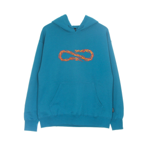 Leichtes Herren-Kapuzenpullover mit Logo-Flammen-Kapuzenpullover, Turkis