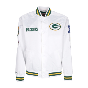 Herren Bomberjacke Nfl Hometown Lw Satinjacke Grepac WeiB