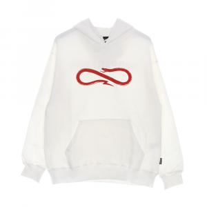 Leichtes Herren-Kapuzenpullover mit Logo, roter Kapuzenpullover, Natur/Rot