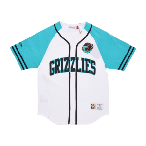 Herren NBA Practice Day Jersey mit Knopfleiste vorne, Hardwood Classics, Vangri, WeiB