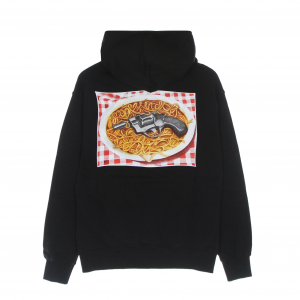 Leichtes Kapuzen-Sweatshirt fur Herren, Spaghetti-Hoodie, Schwarz