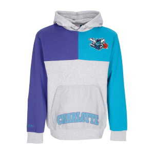 Herren-Hoodie Nba Tie Breaker Fleece-Hoodie Hardwood Classics Chahor Grau meliert/lila