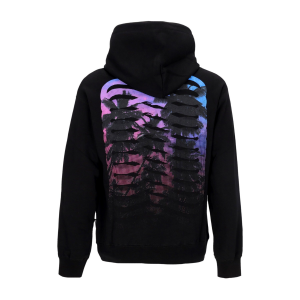 Leichtes Herren-Sweatshirt mit Kapuze, Ribs Sunset Hoodie, Schwarz