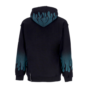 Negative Flames Hoodie Herren Kapuzenpullover Schwarz/Balsamgrun