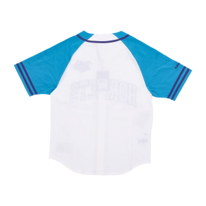 Herren-NBA-Trainingstag-Trikot mit Knopfleiste vorne, Hardwood Classics Chahor, WeiB