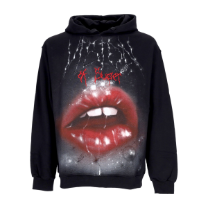 Kapuzenpullover mit Rock-Mouth-Print fur Herren in Schwarz