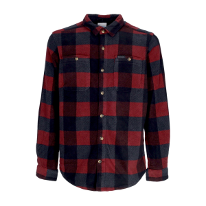 Langarmhemd fur Herren, Flare Gun, Fleece-Uberhemd, Holunder-Multi-Check