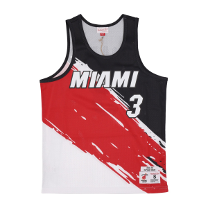 Basketball Type Herren Tank Top Nba Paint Brush Mesh Tank Nr. 3 Dwyane Wade Miahea Multi/weiB