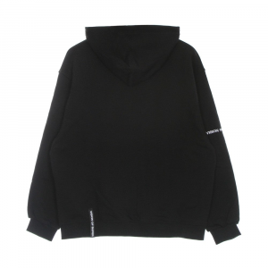 Leichtes Herren-Sweatshirt mit Kapuze und Zungenaufdruck, Oversize-Kapuzenpullover, Schwarz