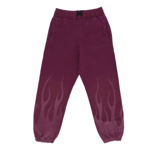 Herren Fleece-Trainingshose Corrosive Flames Hose Grape Wine