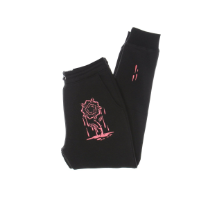 Fleece-Trainingshose fur Herren, Jogginghose mit Rosenstickerei